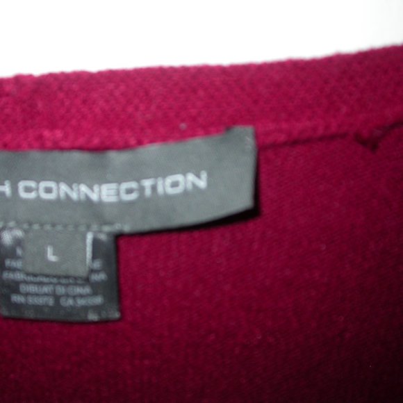 Red V neck Pullover - Picture 2 of 6